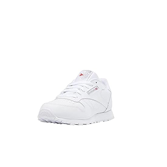 Reebok Classic Leather Sneaker (Big Kid),White,5.5 M US