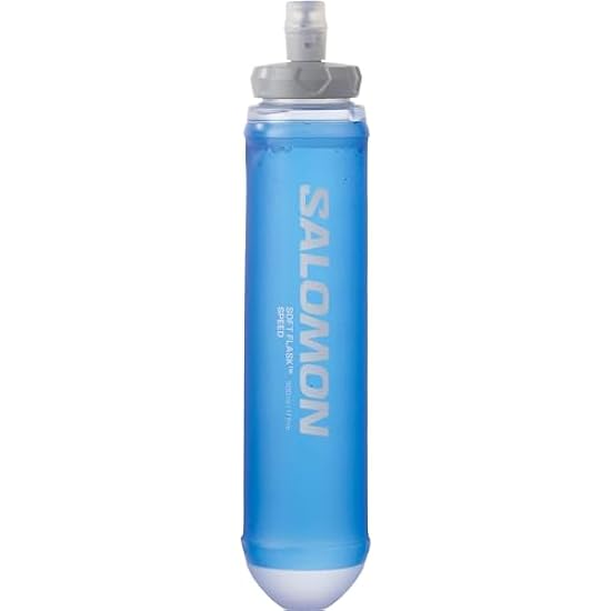 Salomon Soft Flask 500ml/17oz Speed 42 Borraccia Flessibile Unisex, Utilizzo ultra veloce, Comfort, Valvola ad alto flusso, Clear Blue 486602019