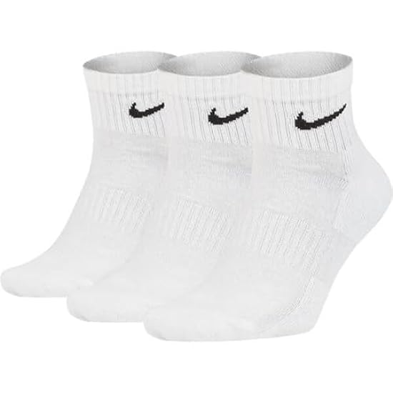 Nike Socks Uwear - Calzini alla caviglia, confezione da 3, colore: Bianco/Nero 214343452