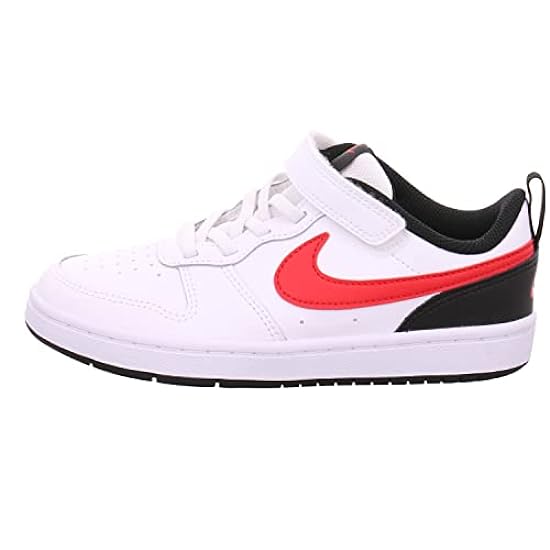 Nike Court Borough Low 2, Little Kids´ Shoe, White/University Red-Black, 27.5 EU 707130075