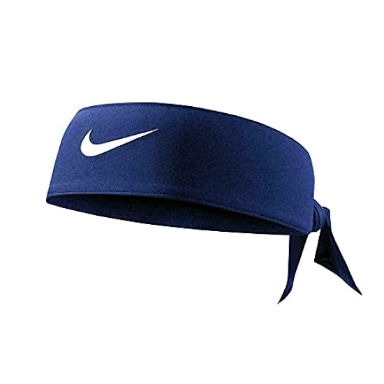 Nike Dri-Fit Head Tie 4.0 Swoosh Bandana Tennis (Midnight Navy/White) 896459729