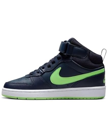Nike Court Borough Sneaker Mid per Ragazzi CD7782-403 Blu/Lime Numero 35.5 014087366