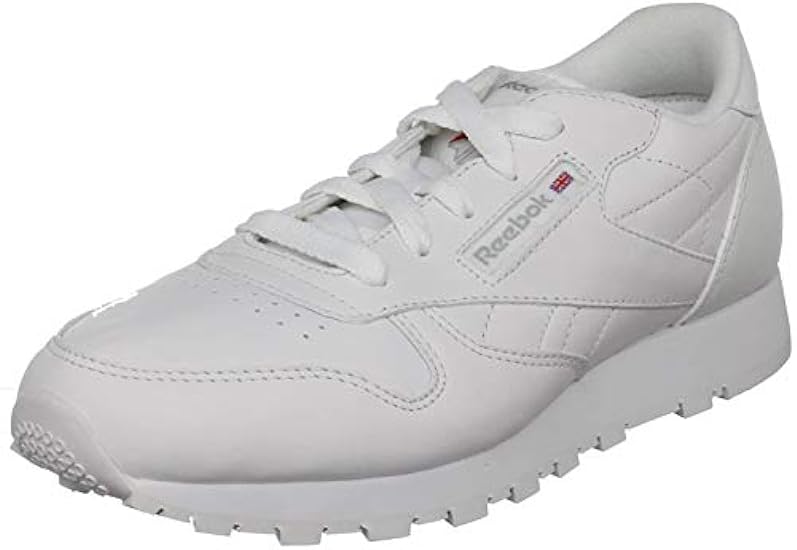 Reebok Classic Leather Sneaker (Big Kid),White,5.5 M US Big Kid 859309302