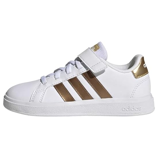 adidas Grand Sustainable Lifestyle Court Elastic Lace And Top Strap Shoes, Low (Non Football) Unisex-Bambini e Ragazzi 163550213