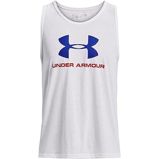 Under Armour UA Sportstyle Logo Tank T-Shirt, Bianco, X