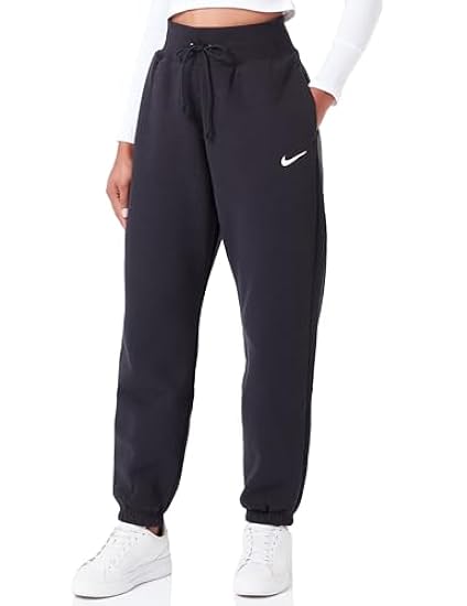 Nike DQ5887-010 W NSW PHNX FLC HR OS PANT Pantaloni sportivi Donna BLACK/SAIL Taglia S 450259799