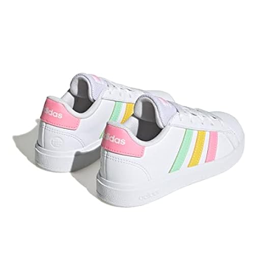 adidas Grand Court 2.0 K, Sneaker Bambini e ragazzi, Cloud White Pulse Mint Beam Pink, 30 EU 120059161