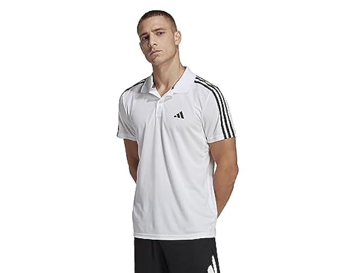 adidas Train Essentials piqué 3-Stripes Training Short Sleeve Polo Shirt Polo Uomo 588756415