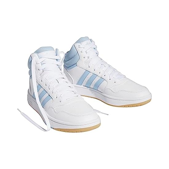 adidas Hoops 3.0 Mid Shoes, Sneaker Donna, Ftwr White Clear Sky Gum3, 38 EU 091134810