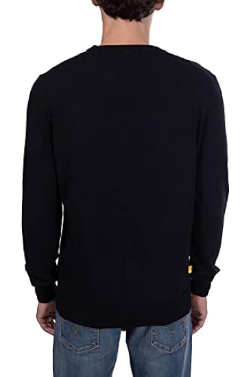 Timberland Knox River Tfo Wool Blended Crew Neck Sweater Black Polo a Maniche Lunghe Uomo 528447658