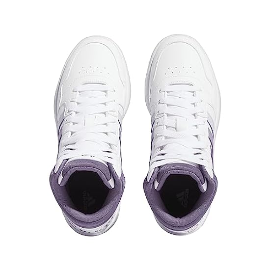 adidas Hoops 3.0 Mid Shoes, Sneaker Donna, Ftwr White Silver Dawn Silver Violet, 41 1/3 EU 191352458