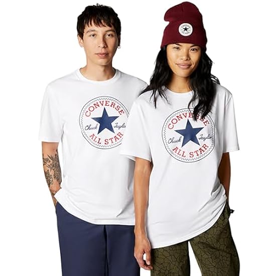 Converse T-Shirt Go-To all Star Patch Bianco Taglia L C