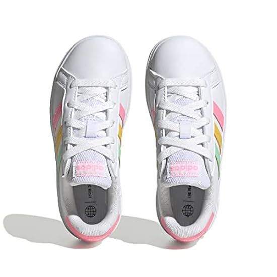 adidas Grand Court 2.0 K, Sneaker Bambini e ragazzi, Cloud White Pulse Mint Beam Pink, 30 EU 120059161