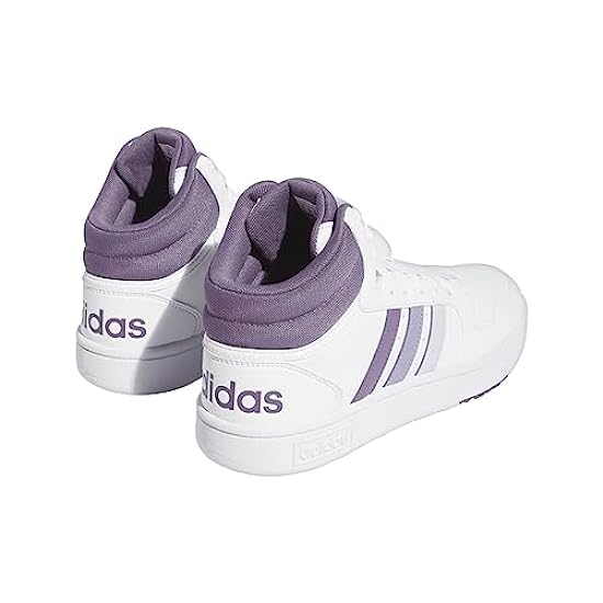 adidas Hoops 3.0 Mid Shoes, Sneaker Donna, Ftwr White Silver Dawn Silver Violet, 41 1/3 EU 191352458
