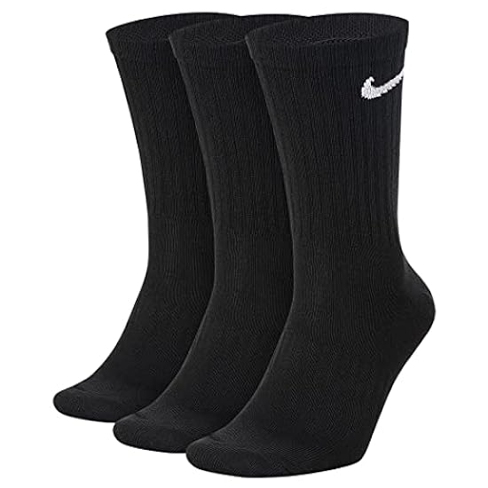 Nike Socks Everyday LTWT, Calzini Uomo, Nero (Black/White), 34–38 (Taglia produttore: S), Confezione da 3 954720925