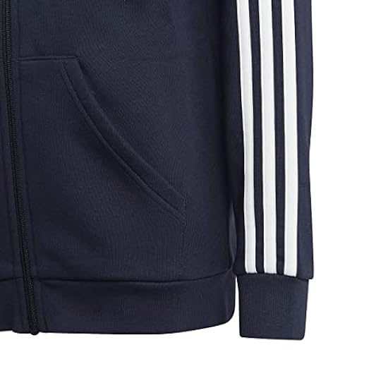 adidas Essentials 3-Stripes Fleece Full-Zip Hoodie Felpa Unisex - Bambini e Ragazzi 505010074