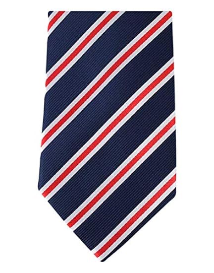 Navy / Rosso / Bianco Regimental a righe Cravatte di Da