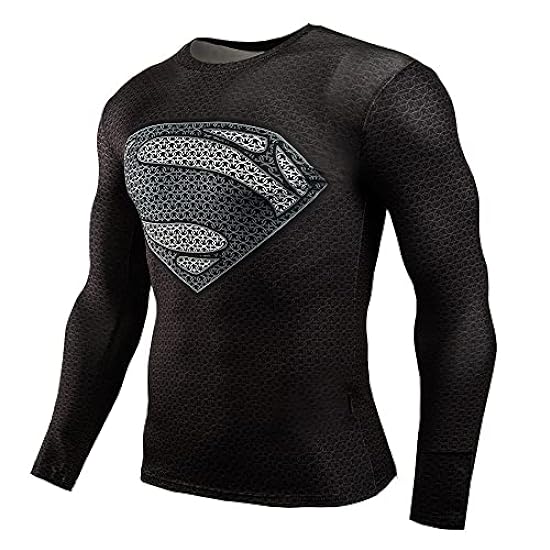 Superhero - Maglietta a compressione, per fitness, palestra, allenamento, sport, cosplay, per donne e uomini 309880063