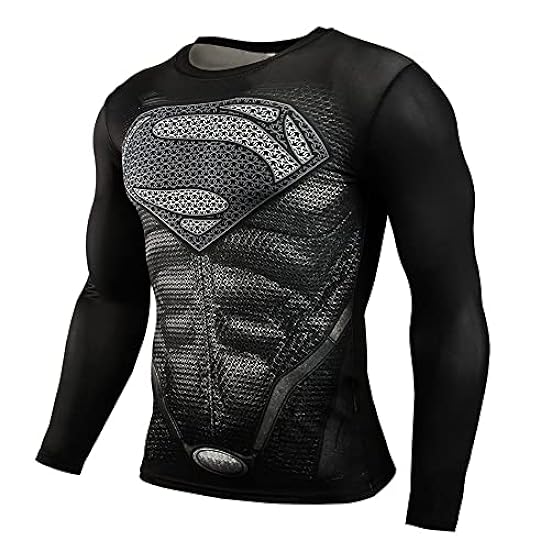 Superhero - Maglietta a compressione, per fitness, palestra, allenamento, sport, cosplay, per donne e uomini 309880063