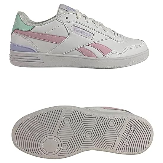 Reebok Court Advance Clip, Sneaker Donna, Ftwr White/Pixel Pink/Lucid Lilac, 39 EU 061673848